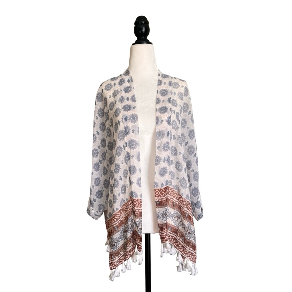 Garage Paisley Tassel Duster Cover Up O/S